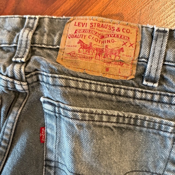 Vintage 80s Levis 505 Jeans Red Tab Batwing Gray Made in USA Size 28x30 Faded - Picture 8 of 10